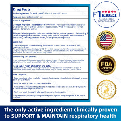 🏅FDA Approved|USA DoubleNano COPD Relief Patch (💝 Cough, wheezing, shortness of breath, sputum, stuffy nose, bronchitis, bronchitis, allergy symptoms, lung discomfort)